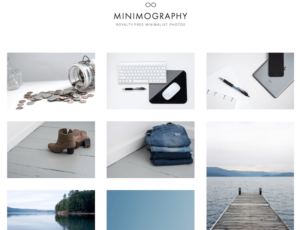 Screenshot of Minimography website for photography websites blog