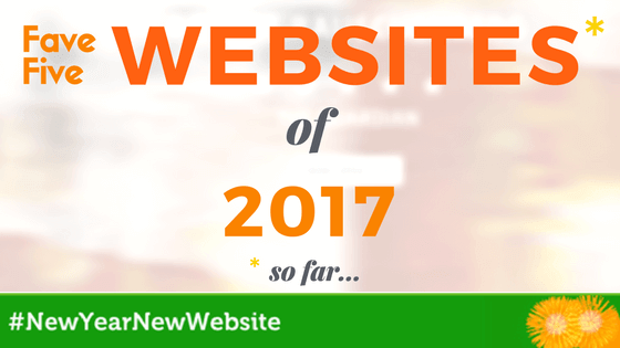 Graphic for Favourite Five Websites of 2017 blog