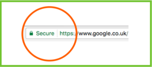 Example of a HTTPS secure site for Website Jargon blog