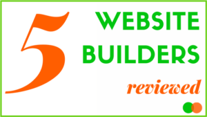 Graphic for blog reviewing Website Builders